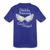 Daddy Amazing Angel Kids' Premium T-Shirt (CK1381) - royal blue