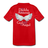 Daddy Amazing Angel Kids' Premium T-Shirt (CK1381) - red