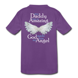 Daddy Amazing Angel Kids' Premium T-Shirt (CK1381) - purple