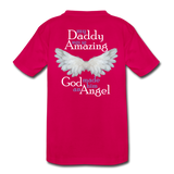Daddy Amazing Angel Kids' Premium T-Shirt (CK1381) - dark pink