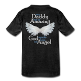 Daddy Amazing Angel Kids' Premium T-Shirt (CK1381) - charcoal gray