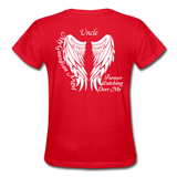 Uncle Guardian Angel Gildan Ultra Cotton Ladies T-Shirt (CK1383) - red