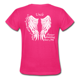 Uncle Guardian Angel Gildan Ultra Cotton Ladies T-Shirt (CK1383) - fuchsia