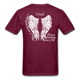 Uncle Guardian Angel Gildan Ultra Cotton Adult T-Shirt (CK1383) - burgundy