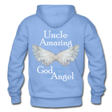 Uncle Amazing Angel Gildan Heavy Blend Adult Hoodie (CK1385) - carolina blue