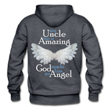 Uncle Amazing Angel Gildan Heavy Blend Adult Hoodie (CK1385) - charcoal gray