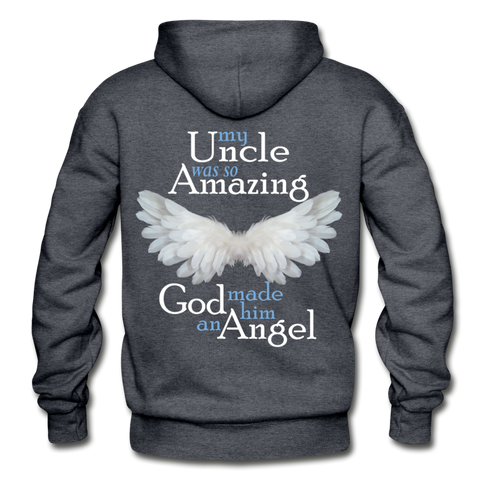 Uncle Amazing Angel Gildan Heavy Blend Adult Hoodie (CK1385) - charcoal gray