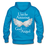 Uncle Amazing Angel Gildan Heavy Blend Adult Hoodie (CK1385) - turquoise