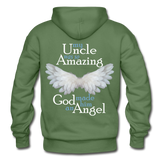 Uncle Amazing Angel Gildan Heavy Blend Adult Hoodie (CK1385) - military green