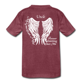 Uncle Guardian Angel Kids' Premium T-Shirt (CK1384) - heather burgundy