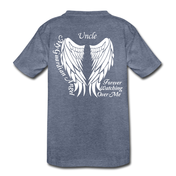 Uncle Guardian Angel Kids' Premium T-Shirt (CK1384) - heather blue