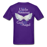 Uncle Amazing Angel Gildan Ultra Cotton Adult T-Shirt (CK1386) - purple