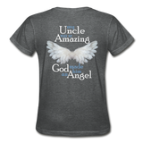 Uncle Amazing Angel Gildan Ultra Cotton Ladies T-Shirt (Ck1386) - deep heather