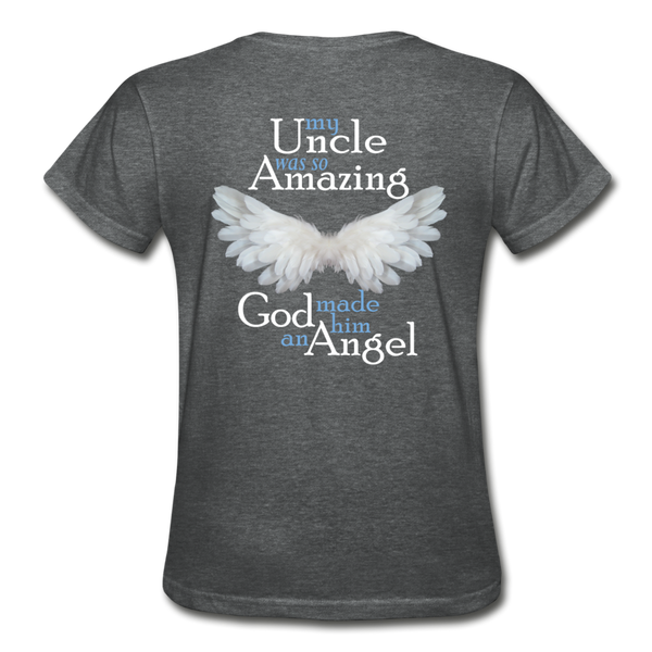 Uncle Amazing Angel Gildan Ultra Cotton Ladies T-Shirt (Ck1386) - deep heather