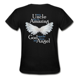 Uncle Amazing Angel Gildan Ultra Cotton Ladies T-Shirt (Ck1386) - black