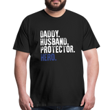 Daddy Husband Protector Hero Men's Premium T-Shirt (CK1048) - black