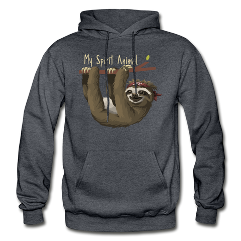 Sloth My Spirit Animal Gildan Heavy Blend Adult Hoodie (CK1391) - charcoal gray