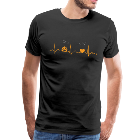 Halloween Heartbeat Men's Premium T-Shirt (KS1003) - black