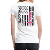 Nurse Flag Women’s Premium T-Shirt (CK1312) - white