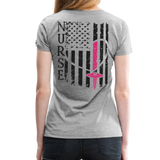 Nurse Flag Women’s Premium T-Shirt (CK1312) - heather gray