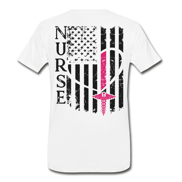 Nurse Flag Men's Premium T-Shirt (CK1312) - white