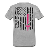 Nurse Flag Men's Premium T-Shirt (CK1312) - heather gray