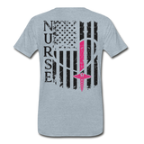 Nurse Flag Men's Premium T-Shirt (CK1312) - heather ice blue