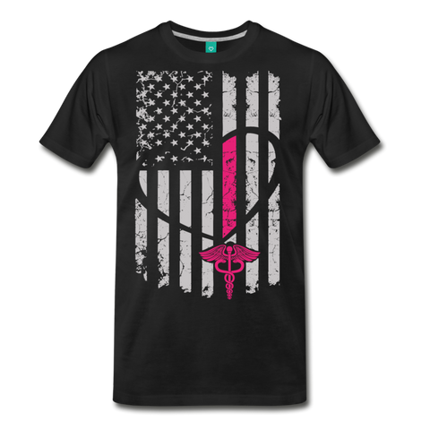 Nurse Flag Men's Premium T-Shirt (CK1296) - black