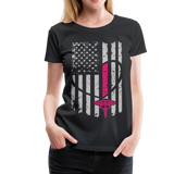 Nurse Flag Women’s Premium T-Shirt (CK1296) - black