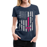 Nurse Flag Women’s Premium T-Shirt (CK1296) - navy