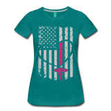 Nurse Flag Women’s Premium T-Shirt (CK1296) - teal