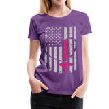 Nurse Flag Women’s Premium T-Shirt (CK1296) - purple