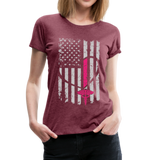 Nurse Flag Women’s Premium T-Shirt (CK1296) - heather burgundy