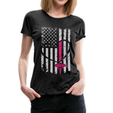 Nurse Flag Women’s Premium T-Shirt (CK1296) - charcoal gray
