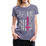 Nurse Flag Women’s Premium T-Shirt (CK1296) - washed violet