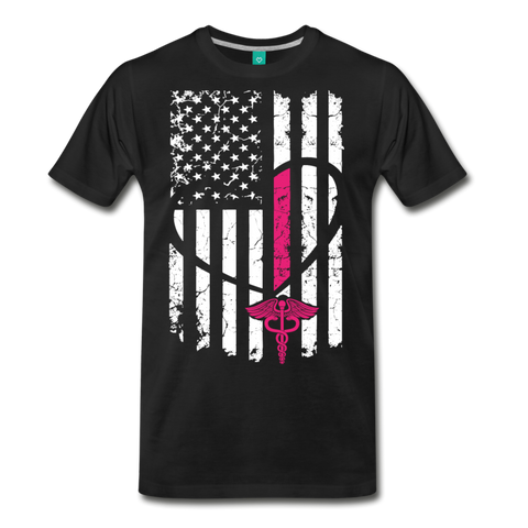 Nurse Flag Flag Men's Premium T-Shirt (CK1394) - black