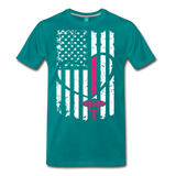 Nurse Flag Flag Men's Premium T-Shirt (CK1394) - teal