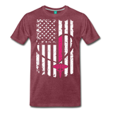 Nurse Flag Flag Men's Premium T-Shirt (CK1394) - heather burgundy