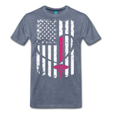 Nurse Flag Flag Men's Premium T-Shirt (CK1394) - heather blue