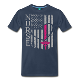 Nurse Flag Men's Premium T-Shirt (Ck1395) - navy
