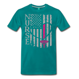 Nurse Flag Men's Premium T-Shirt (Ck1395) - teal