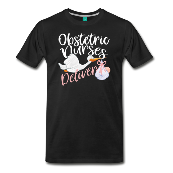 Obstetric Nurses Deliver Men's Premium T-Shirt (CK1349) - black