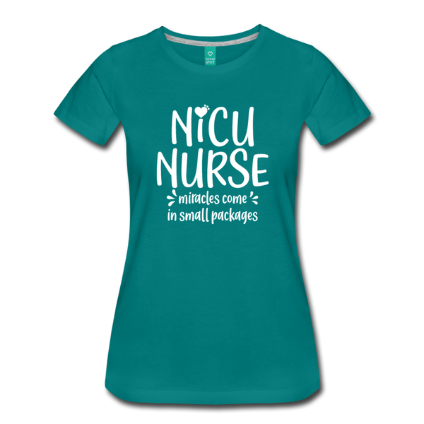 NICU Nurse Women’s Premium T-Shirt (CK1397) - teal