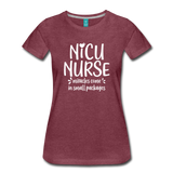 NICU Nurse Women’s Premium T-Shirt (CK1397) - heather burgundy