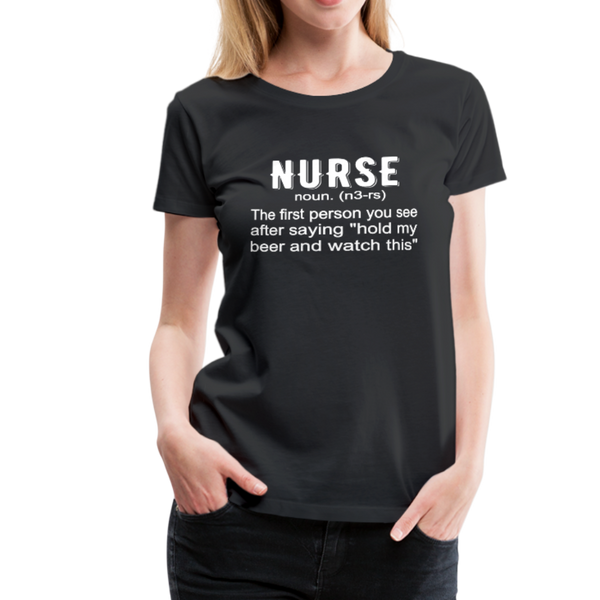 Nurse Women’s Premium T-Shirt (CK1398) - black