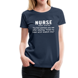 Nurse Women’s Premium T-Shirt (CK1398) - navy