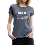 Nurse Women’s Premium T-Shirt (CK1398) - heather blue