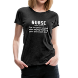 Nurse Women’s Premium T-Shirt (CK1398) - charcoal gray
