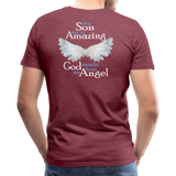 Son Amazing Angel Men's Premium T-Shirt (CK1399) - heather burgundy