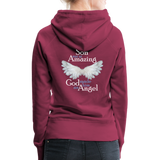 Son Amazing Angel Women’s Premium Hoodie (CK1400) - burgundy